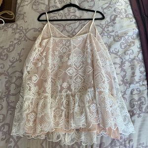 lush lover dress in white lace